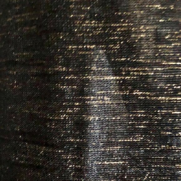 Cache Ruched Front Sheath w/ Goldtone Zippers - Black/Gold - M - Picture 8 of 9